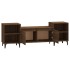 Mueble para TV madera contrachapada marrón roble 160x35x55