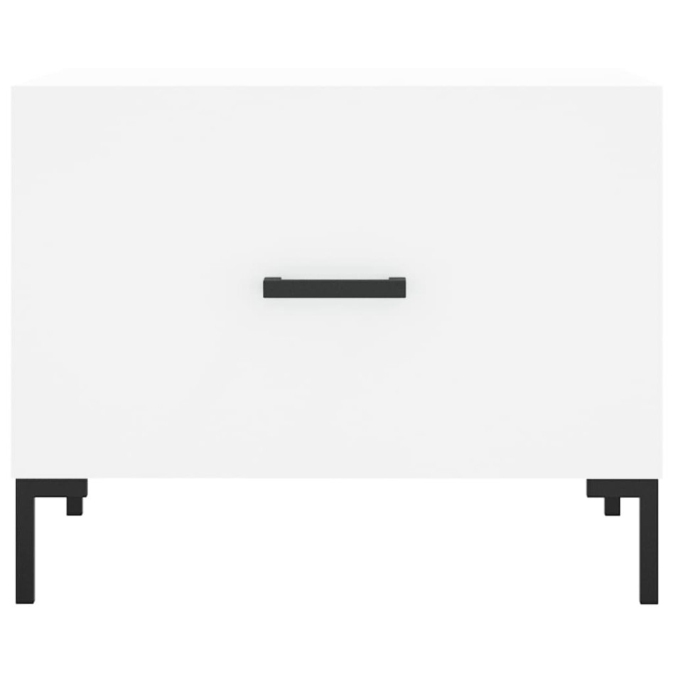 Mesas de centro 2 uds madera de ingeniería blanco 50x50x40