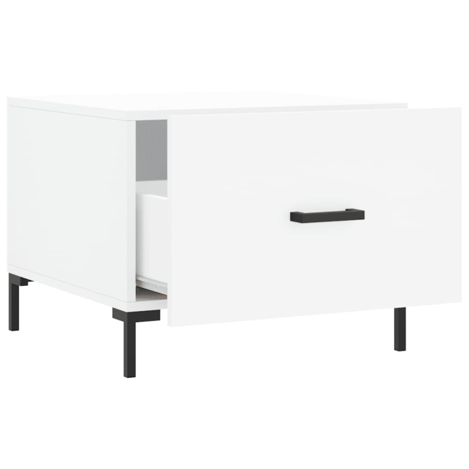 Mesas de centro 2 uds madera de ingeniería blanco 50x50x40