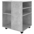 Armario ruedas madera contrachapada gris hormigón 60x53x72
