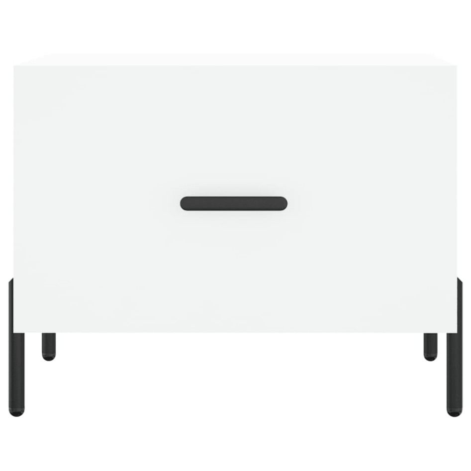 Mesas de centro 2 uds madera de ingeniería blanco 50x50x40