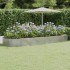 Jardinera arriate acero recubrimiento polvo plata 373x140x36