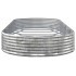 Jardinera arriate acero recubrimiento polvo plata 373x140x36