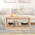 Mesa de centro de madera maciza de pino 80x50x40