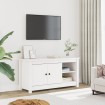Mueble para TV de madera maciza de pino blanco 103x36,5x52 cm