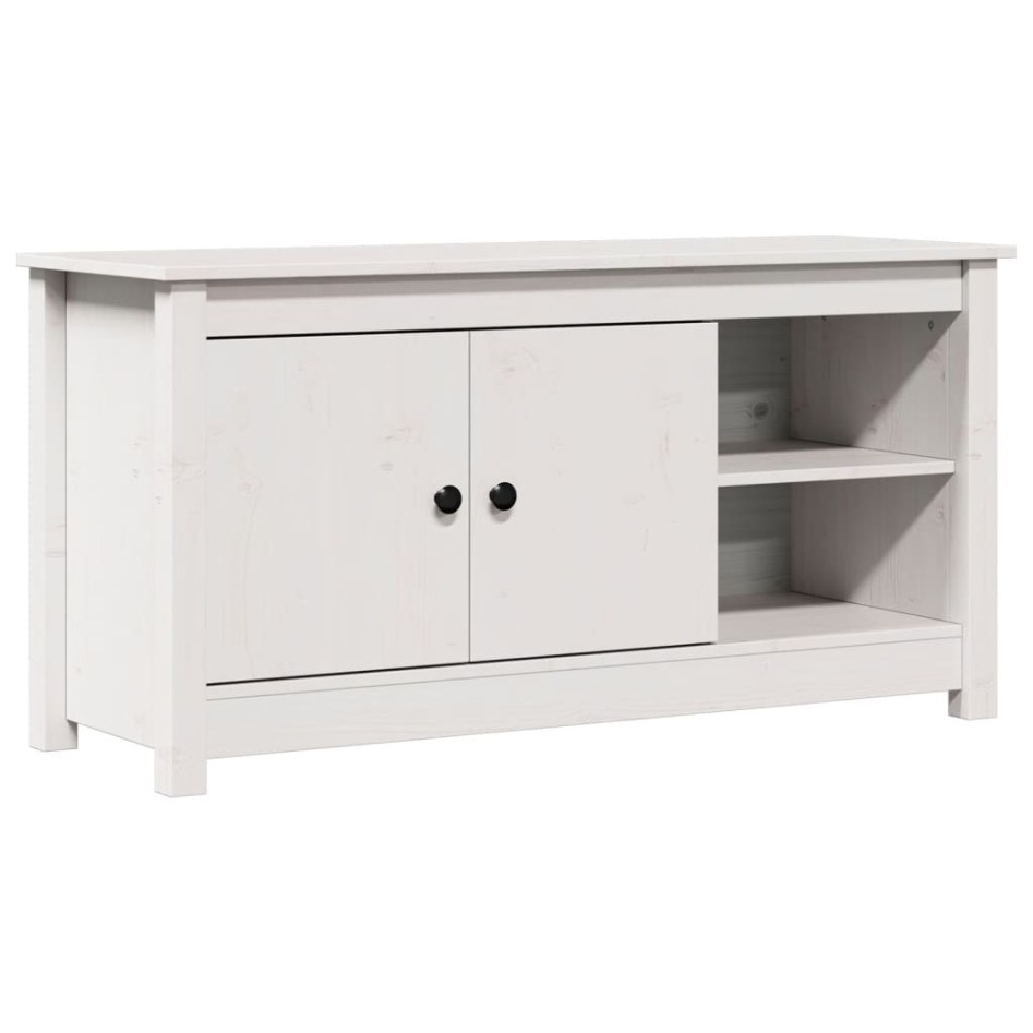 Mueble para TV de madera maciza de pino blanco 103x36,5x52