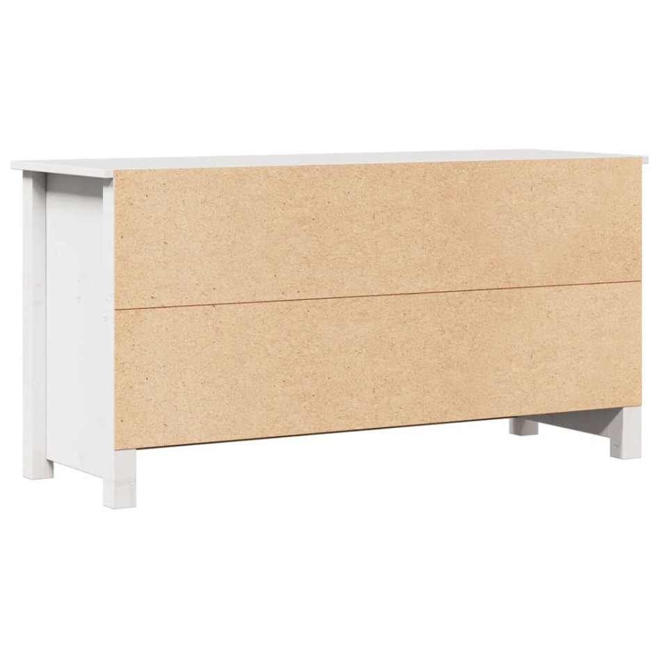 Mueble para TV de madera maciza de pino blanco 103x36,5x52