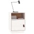 Mesitas de noche 2 uds madera maciza pino blanco 40x34x55