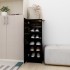 Mueble zapatero de aglomerado negro 32x35x92