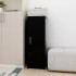 Mueble zapatero de aglomerado negro 32x35x92