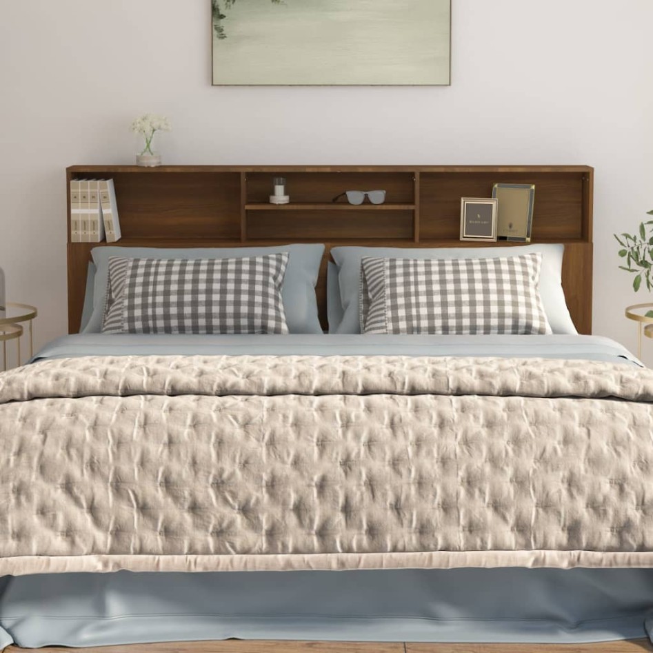 Armario cabecero marrón roble 200x19x103,5