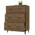 Aparador de madera de ingeniería marrón roble 69,5x34x90