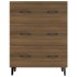 Aparador de madera de ingeniería marrón roble 69,5x34x90