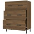 Aparador de madera de ingeniería marrón roble 69,5x34x90