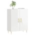 Aparador de madera contrachapada blanco brillante 69,5x34x90