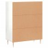 Aparador de madera contrachapada blanco brillante 69,5x34x90