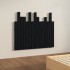 Cabecero de cama de pared madera maciza pino negro 95,5x3x80
