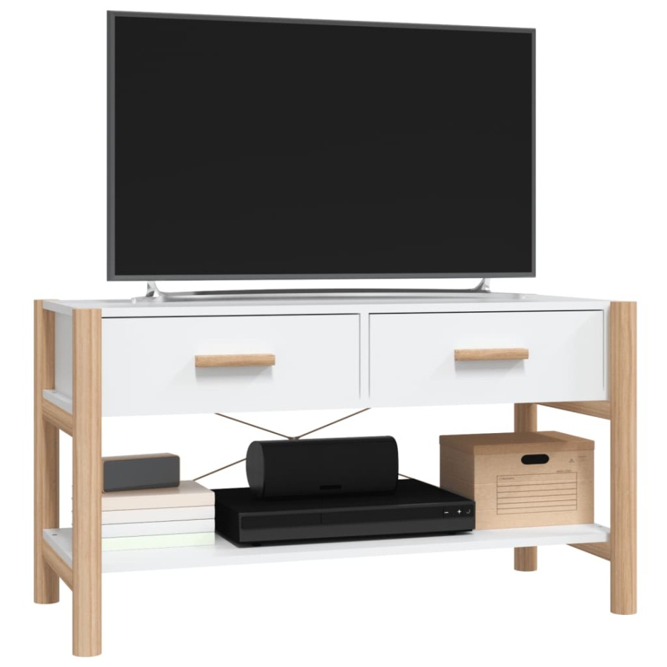 Mueble para TV madera contrachapada blanco 82x38x45