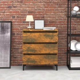 Aparador madera contrachapada color roble ahumado 60x35x69