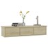 Estante de cajones para pared contrachapada roble