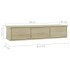 Estante de cajones para pared contrachapada roble