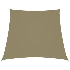 Toldo de vela trapezoidal tela oxford beige 4/5x4