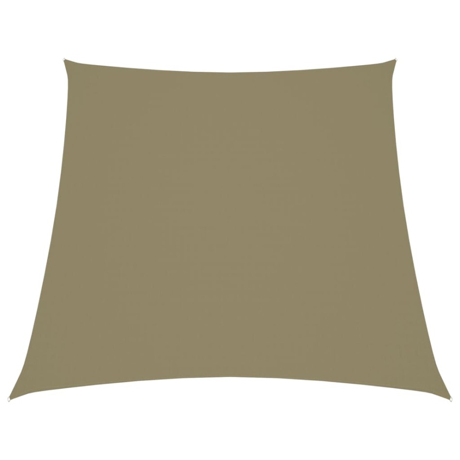 Toldo de vela trapezoidal tela oxford beige 4/5x4