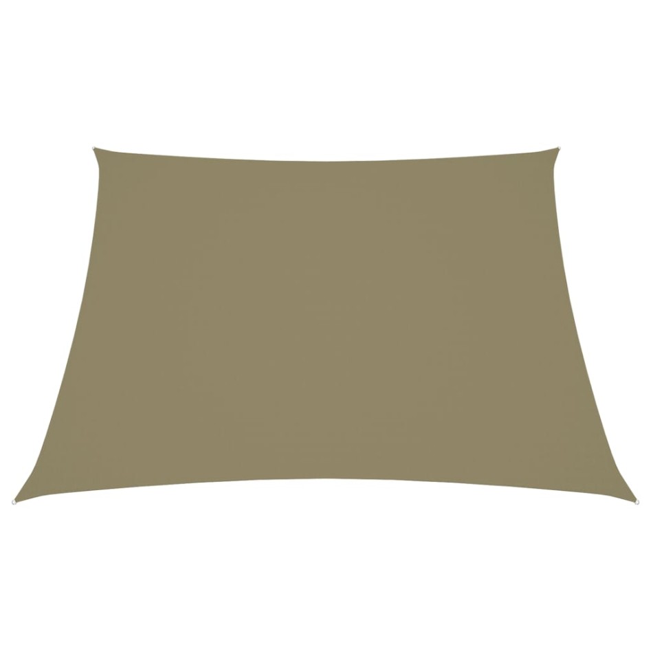 Toldo de vela trapezoidal tela oxford beige 4/5x4