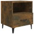 Mesita de noche 2 uds madera contrachapada color roble