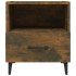 Mesita de noche 2 uds madera contrachapada color roble