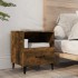Mesita de noche 2 uds madera contrachapada color roble