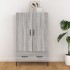 Aparador alto de madera contrachapada gris Sonoma 70x31x115