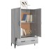Aparador alto de madera contrachapada gris Sonoma 70x31x115