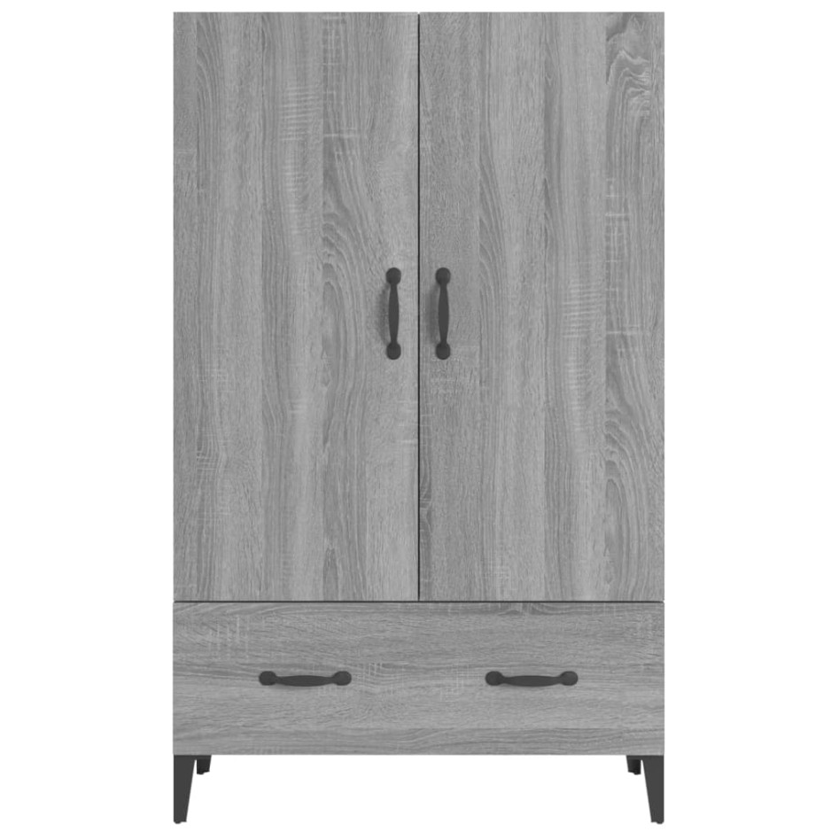 Aparador alto de madera contrachapada gris Sonoma 70x31x115