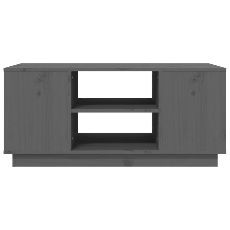 Mesa de centro de madera maciza de pino gris 90x49x40,5