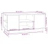 Mesa de centro de madera maciza de pino gris 90x49x40,5