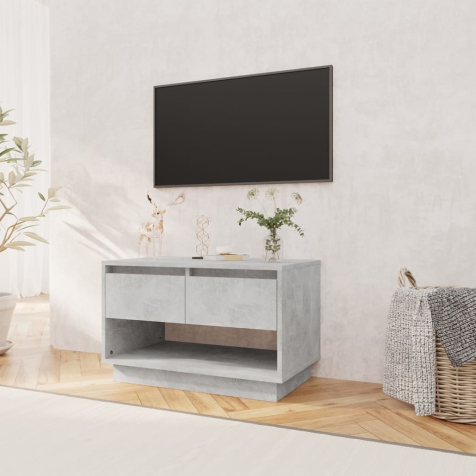 Mueble para TV madera contrachapada gris hormigón 70x41x44