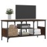 Mueble TV hierro madera contrachapada roble marrón 100x35x45