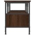 Mueble TV hierro madera contrachapada roble marrón 100x35x45
