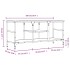 Mueble TV hierro madera contrachapada roble marrón 100x35x45