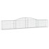 Cesta de gaviones forma arco hierro galvanizado 400x30x60/80