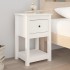 Mesita de noche madera maciza de pino blanco 40x35x61,5