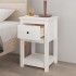 Mesita de noche madera maciza de pino blanco 40x35x61,5