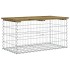 Banco jardín diseño gaviones madera pino impregnada 83x44x42