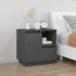 Mesita de noche madera maciza de pino gris 50x34x50