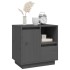 Mesita de noche madera maciza de pino gris 50x34x50