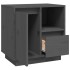 Mesita de noche madera maciza de pino gris 50x34x50