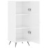 Aparador de madera contrachapada blanco brillante 34,5x34x90