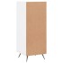 Aparador de madera contrachapada blanco brillante 34,5x34x90
