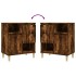 Aparador madera contrachapada color roble ahumado 60x35x70